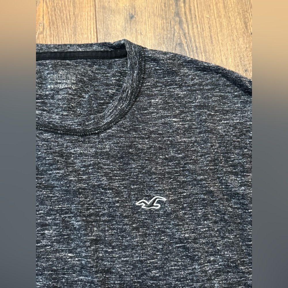 Hollister Co. Men's Dark Heathered Gray Long Sleeve Shirt Size Large Y2K - Picture 3 of 6